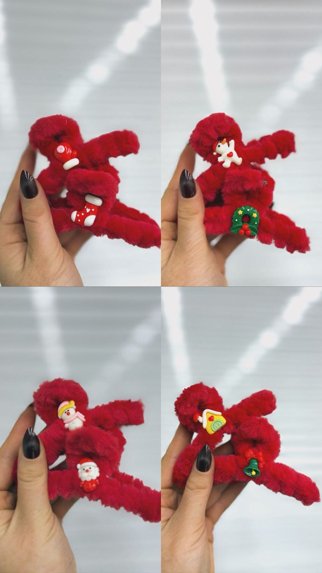 Yeni Yıl  Peluş Mandal Toka 12 Adet