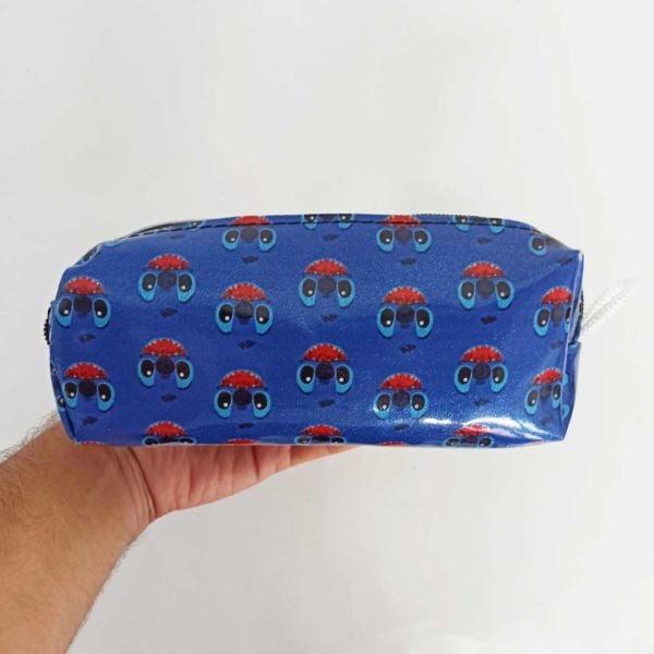 Stitch Baskılı Simli Kalemlik Makyaj Çantası