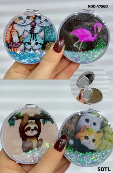 Sulu İçi sim Detaylı Ayna 12 Adet Sulu Ayna