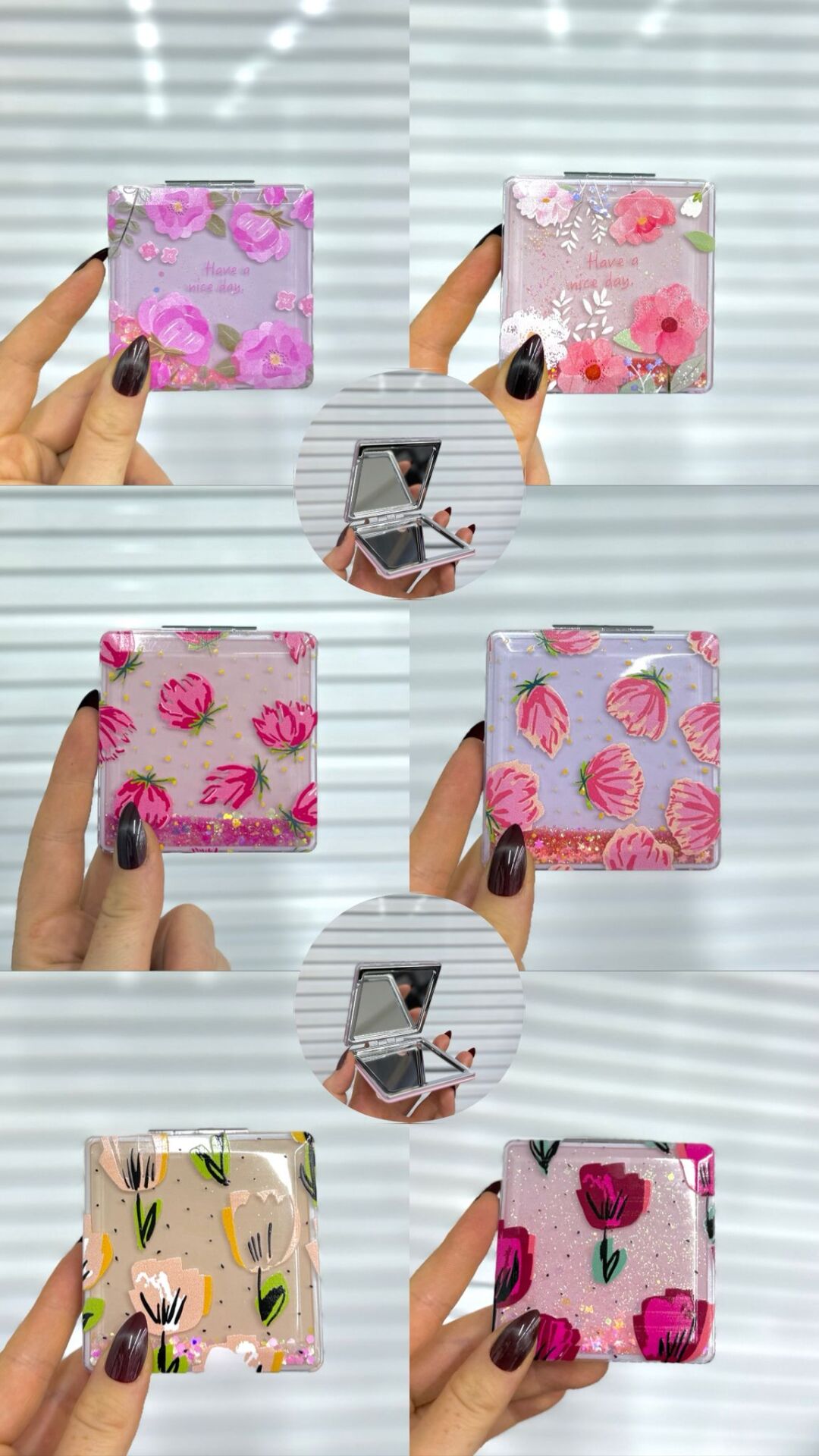 Sulu İçi sim Detaylı Bakılı Ayna 12 Adet